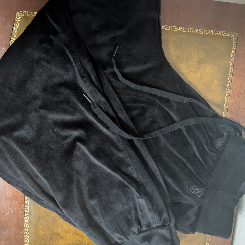 Victoria's Secret Black Velvet Joggers